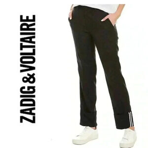 BNWT Zadig & Voltaire Pist Bi Straith Wool-Blend Pants size M